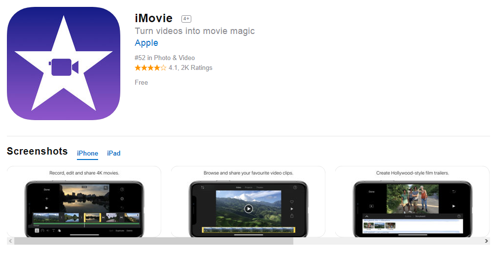 Aplikasi Video Editor Terbaik untuk iPhone 1iMovie