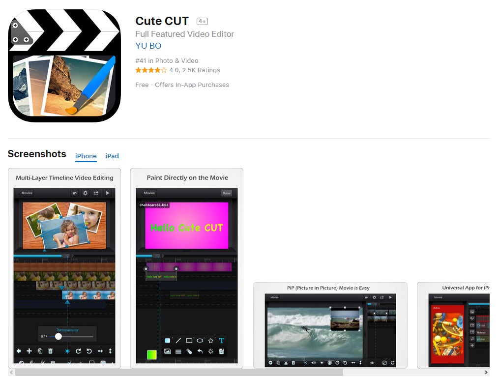 Aplikasi Video Editor Terbaik untuk iPhone 5CuteCUT