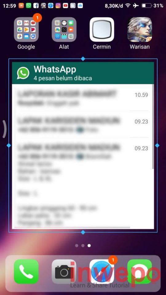 Cara Baca Pesan WhatsApp Tanpa Membuka Aplikasinya 3