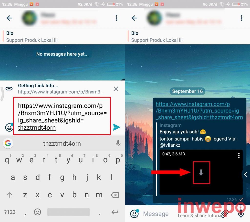 Cara Download Video Instagram Dengan Telegram Di Android Inwepo