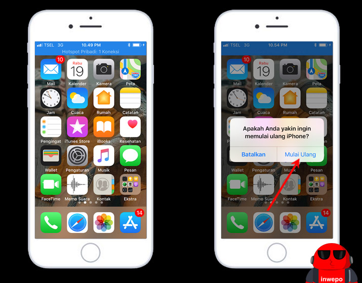 Cara Menambahkan Tombol Restart di iPhone iOS 11 5