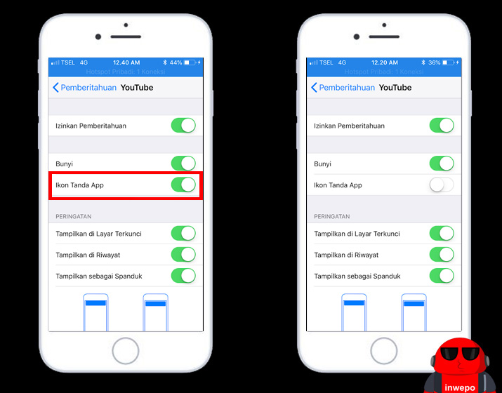 Cara Menghilangkan Badge Ikon Bulat Merah Pada Aplikasi di iPhone 3