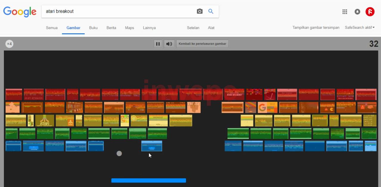 Cara Bermain Games Atari Breakout di Google Chrome 2