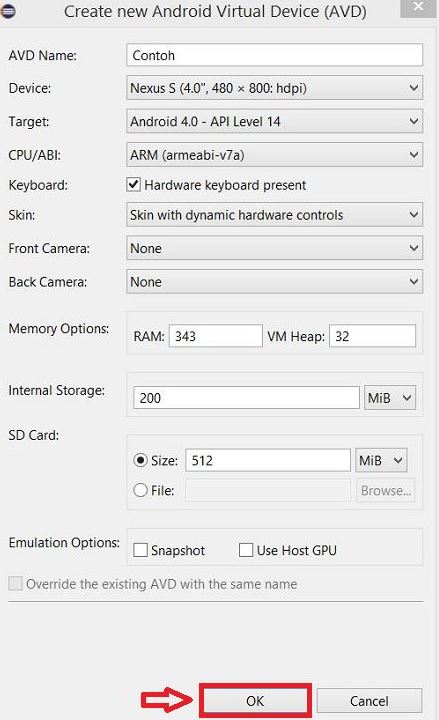 Cara Membuat Android Virtual Device AVD di Eclipse 4