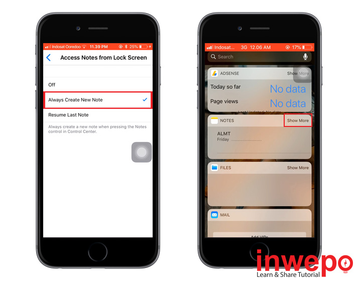 Cara Membuat Catatan Baru dari Lock Screen di iPhone iOS 11 3
