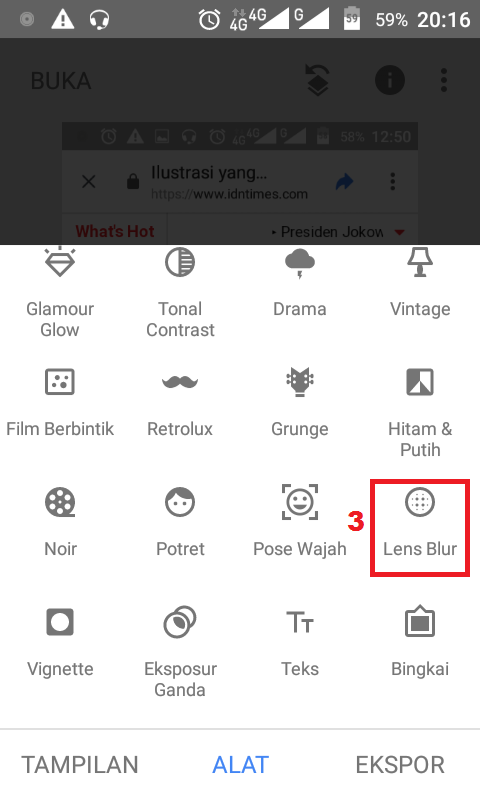 Cara Membuat Efek Lens Blur pada Foto di Android 3