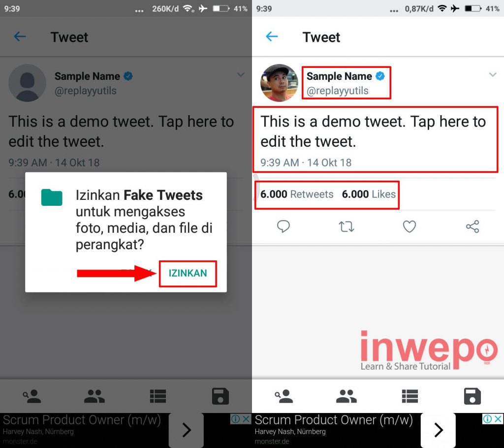 Cara Membuat Fake Tweet Tweet Palsu di Android 3