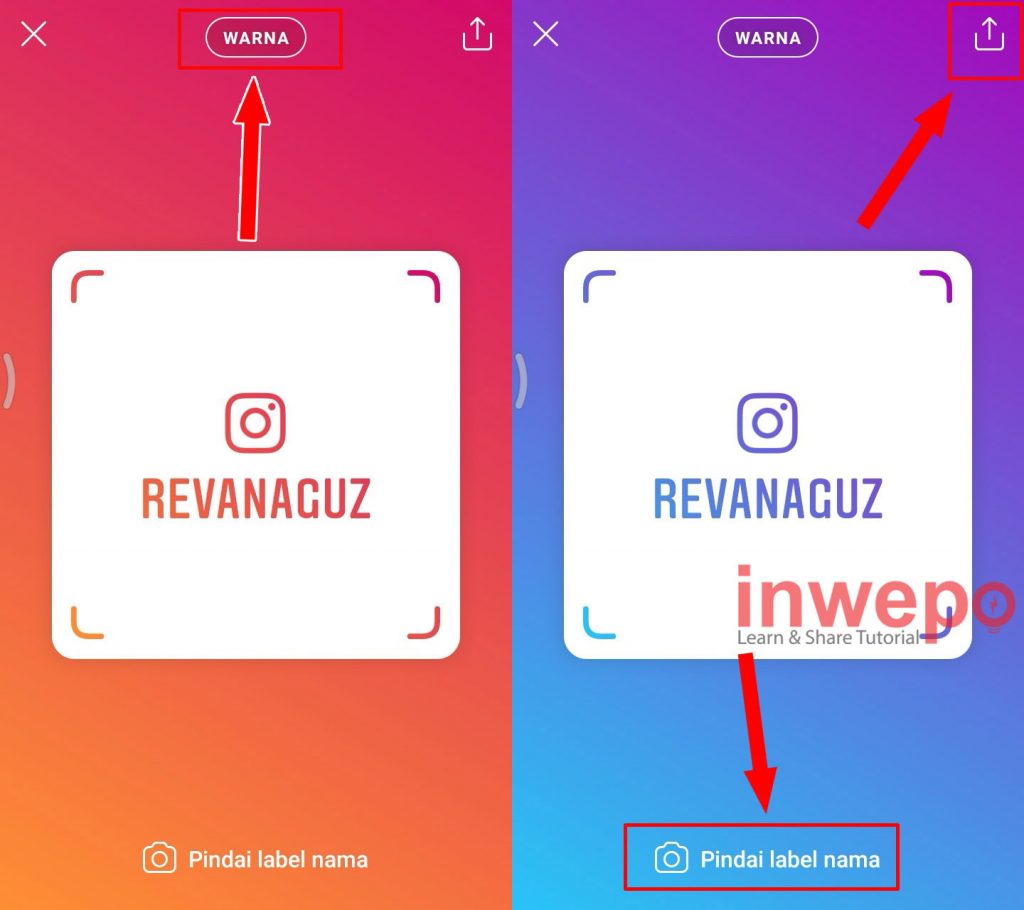Cara Membuat Nametag di Instagram Android 4
