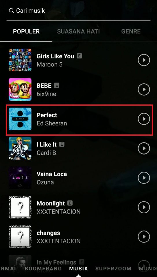 Cara Menambahkan Lagu Musik ke IG Story di Android 5