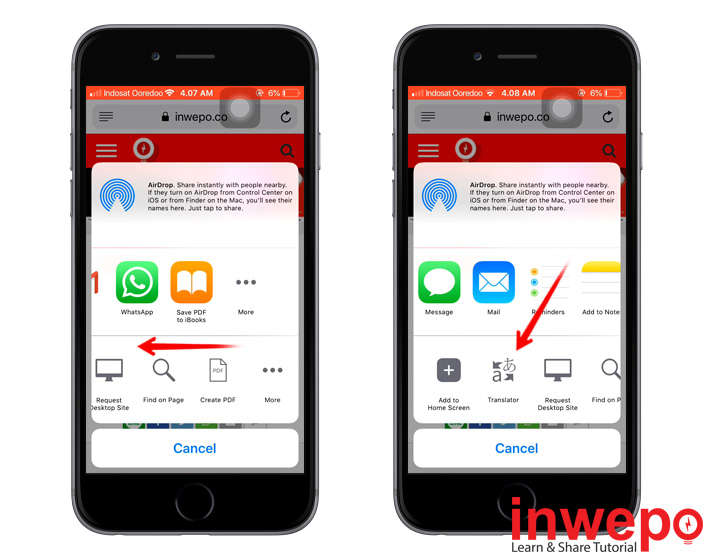 Cara Menerjemahkan Halaman Web di Safari pada iPhone iPad 5