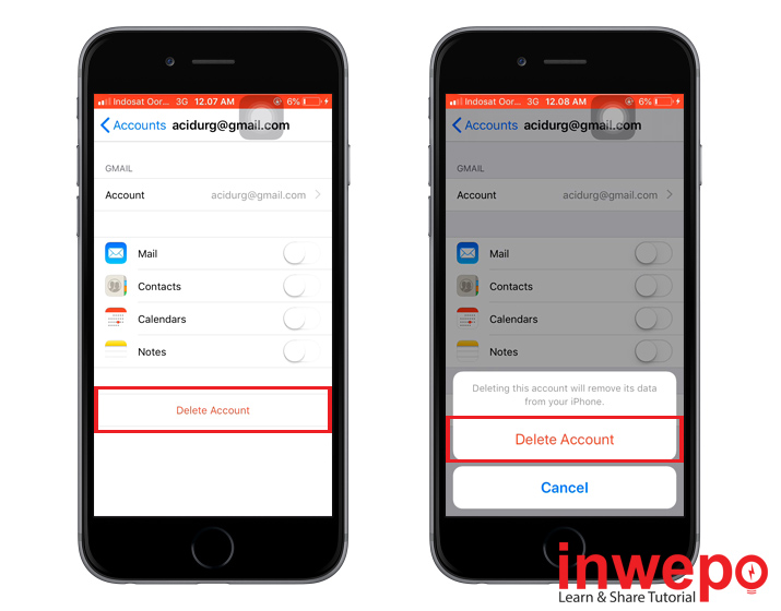 Cara Menghapus Akun Email di iPhone iOS 11 2