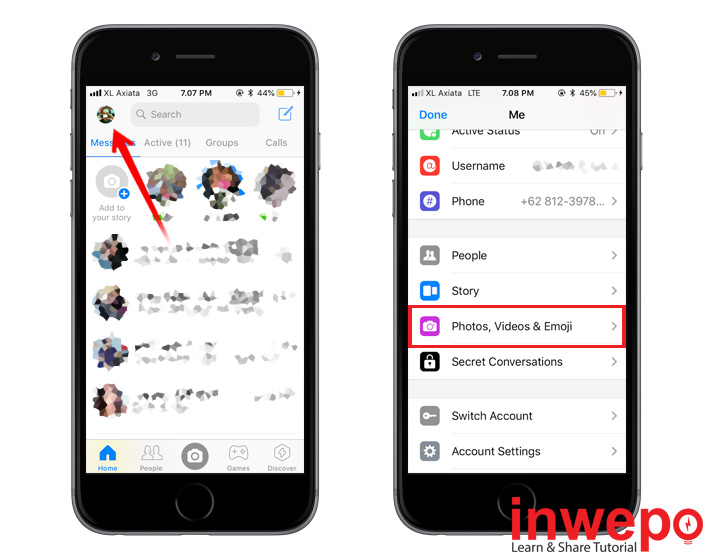 Cara Menyimpan Gambar Secara Otomatis dari FB Messenger di iPhone 1