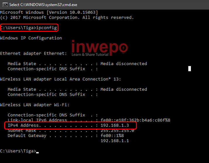 Cara Melihat IP Address di Laptop PC Windows 10 3168