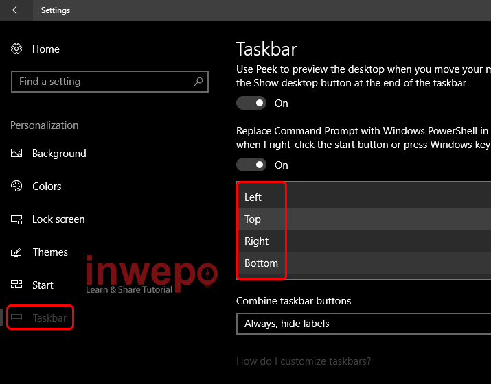 Cara Memindahkan Posisi Taskbar di Windows 10 240