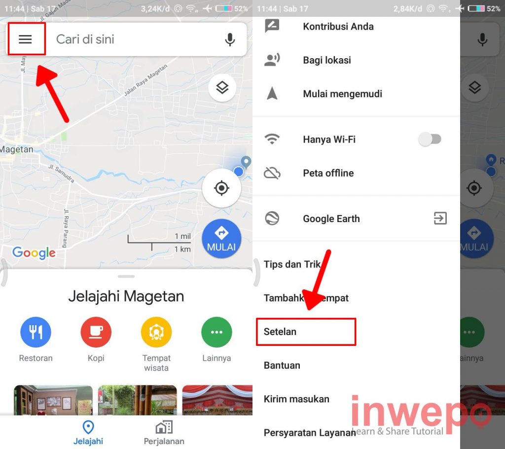 Cara Memutar Lagu Musik di Google Maps Android 1