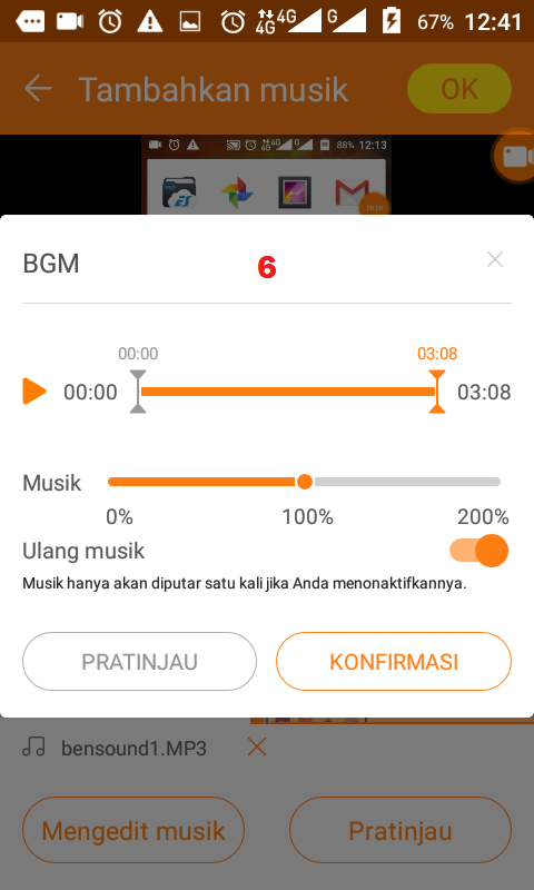 Cara Menambahkan Lagu ke Video di Android 6