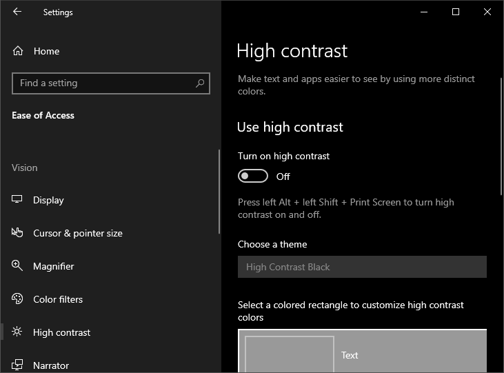 Cara Mengaktifkan Fitur High Contrast di Windows 10 3