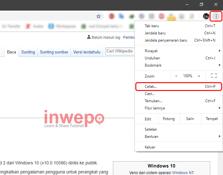 Cara Menyimpan Halaman Web Menjadi PDF di Chrome 168