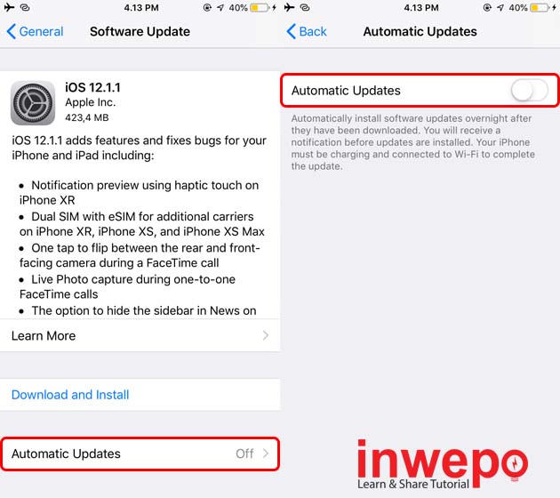 Cara Mematikan Update Otomatis iOS 2