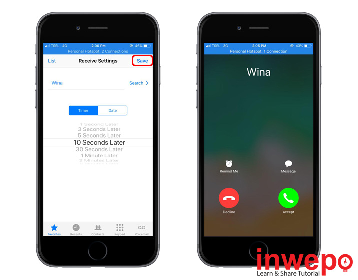Cara Membuat Panggilan Masuk Palsu di iPhone 2