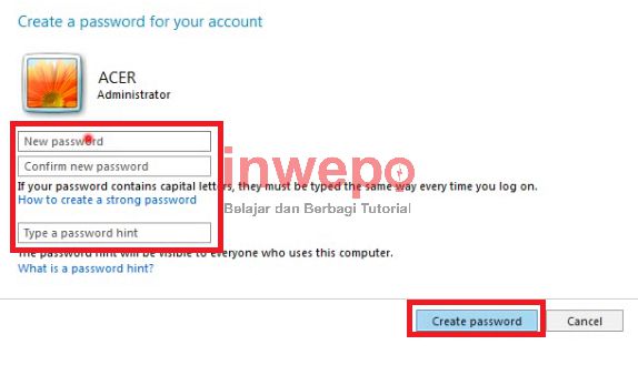 Cara Membuat Password Windows 7 5