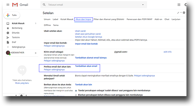 Cara Membuka Email Lain di Gmail 2