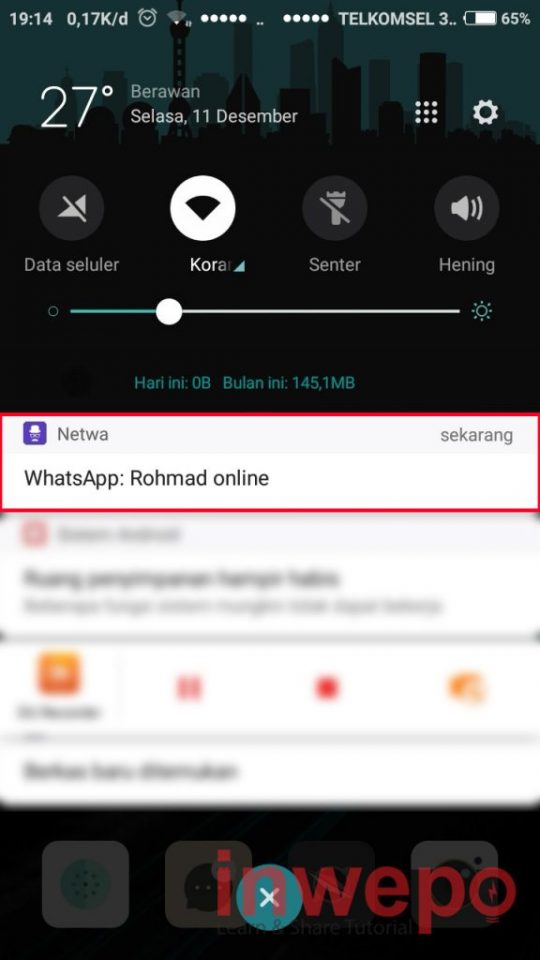 Cara Mendapatkan Notifikasi Seseorang Online di WhatsApp 5
