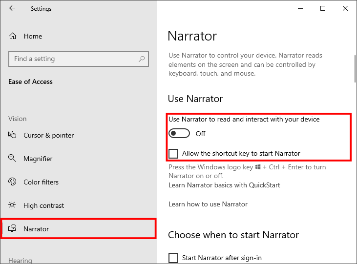 Cara Mengaktifkan Fitur Narrator di Windows 10 3
