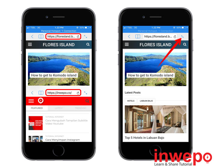 Cara Menjelajahi Banyak Situs dengan Split Browser di iPhone 1