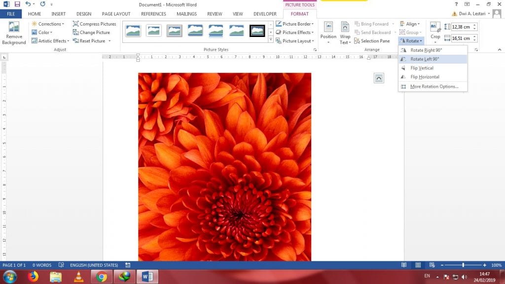 Cara Memutar / Rotate Gambar di Microsoft Word - Inwepo