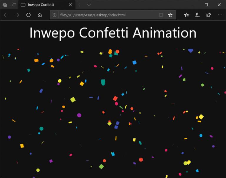 Cara Membuat Animasi Confetti Dengan Javascript