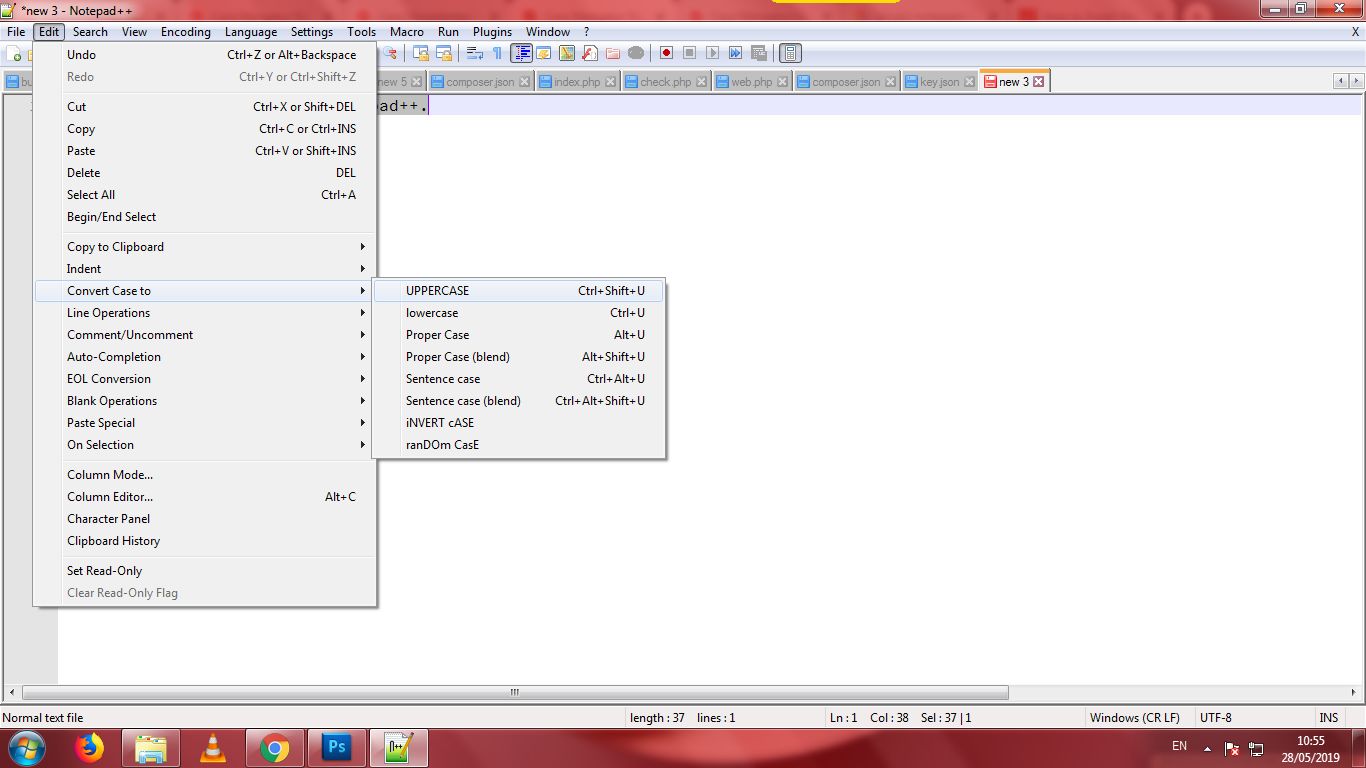 Cara Membuat Teks Uppercase Di Notepad++