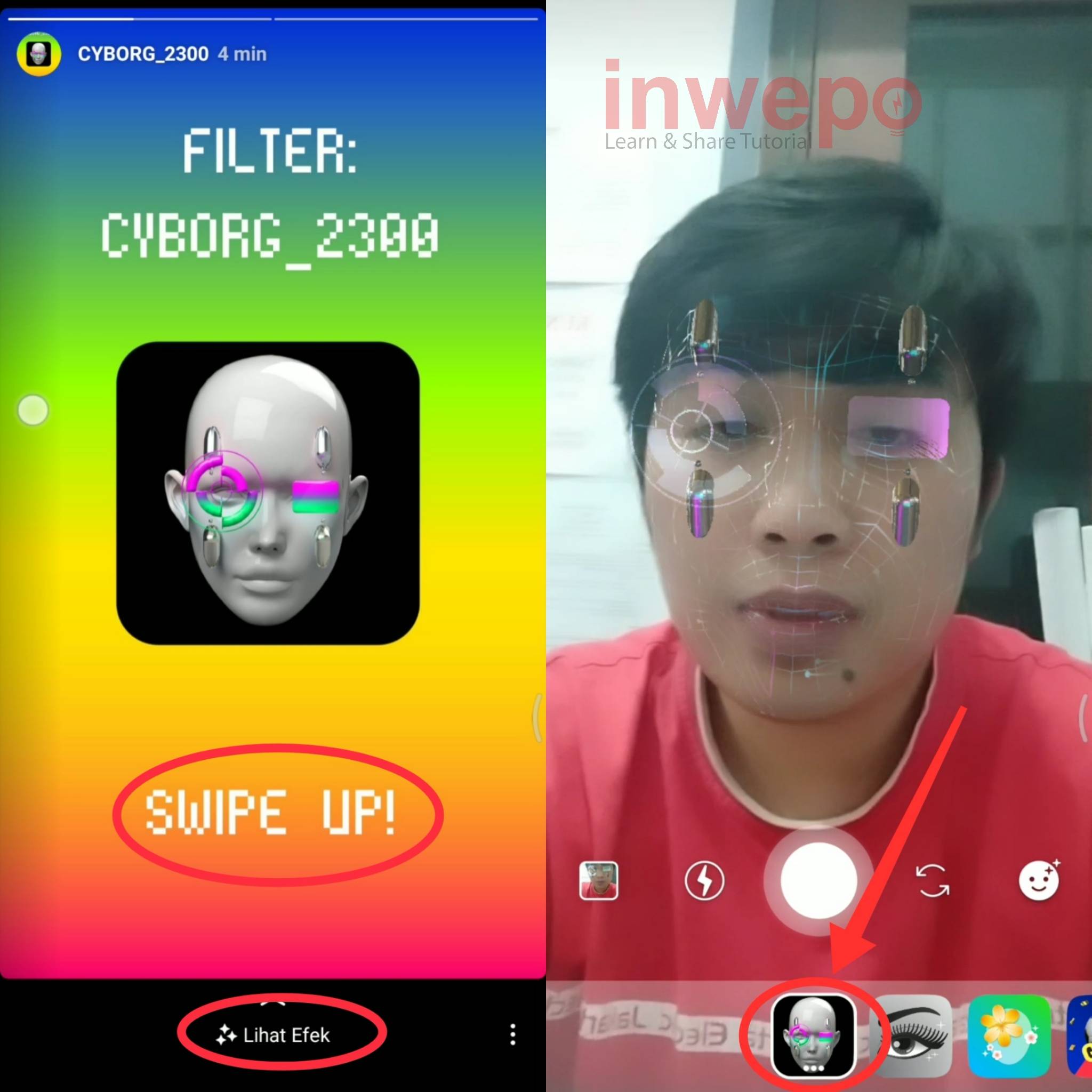Cara Menambahkan Efek Cyborg Di Instagram Story • Inwepo