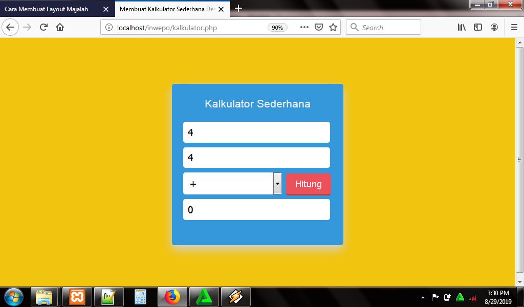 Cara Membuat Aplikasi Kalkulator Sederhana Dengan PHP