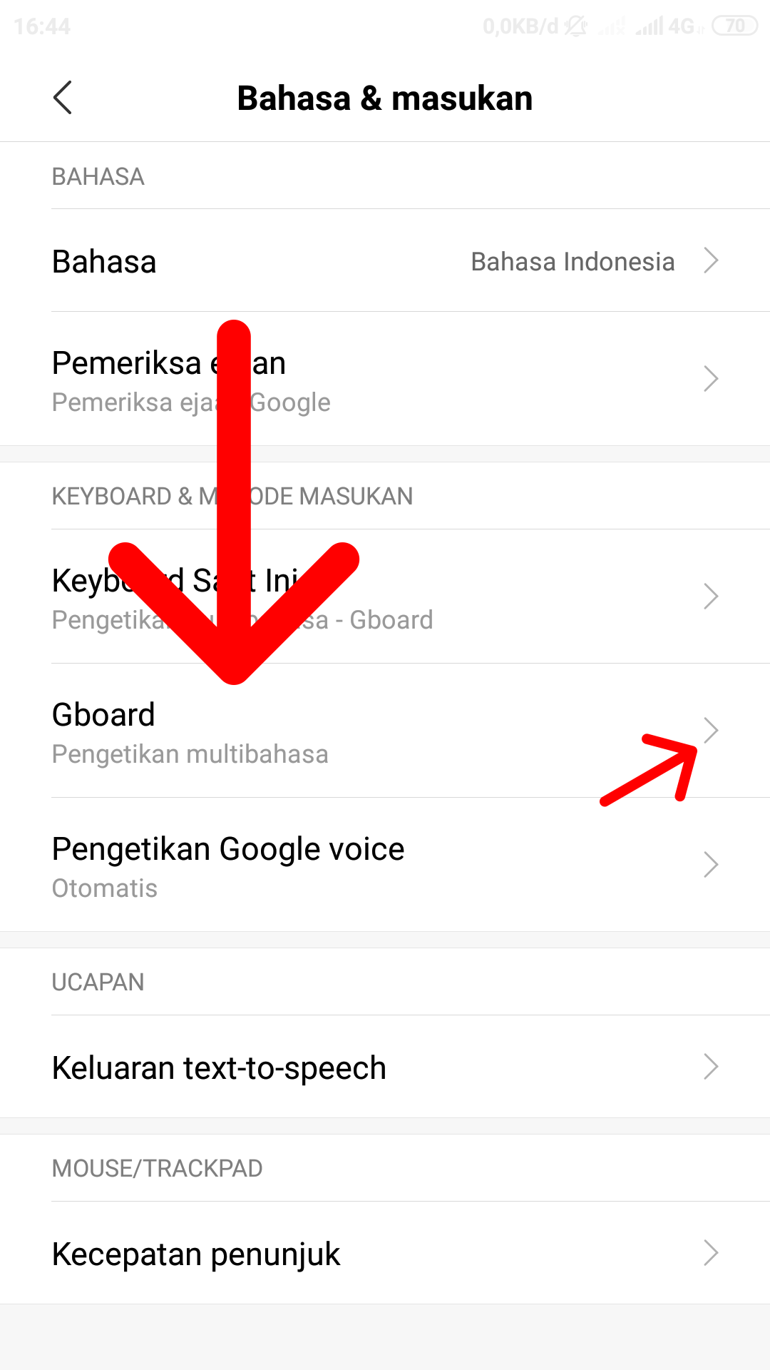 cara menambah kata di kamus google keyboard di android