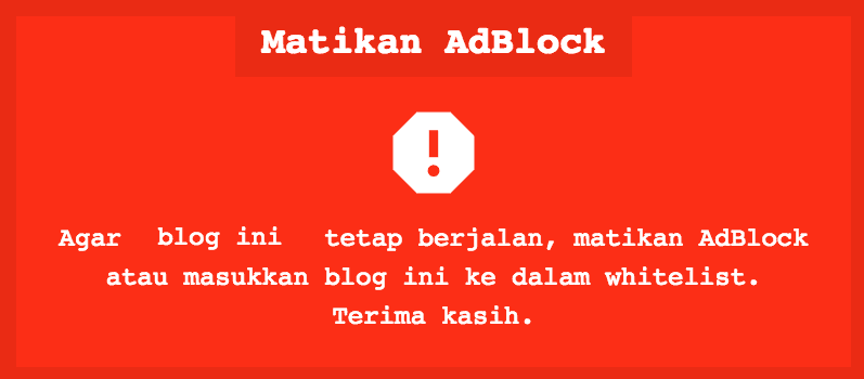 Tampilan Anti AdBlock