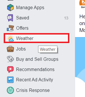 facebook weather and job 2