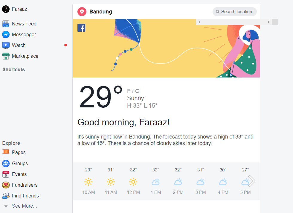 facebook weather and job 5