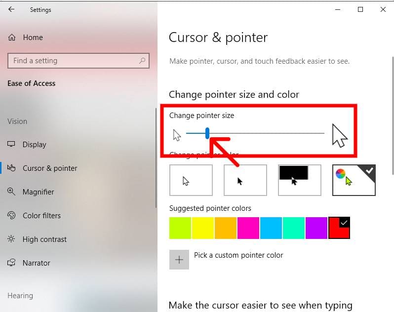 Cara Mengganti Warna dan size Pointer Mouse di Windows 10