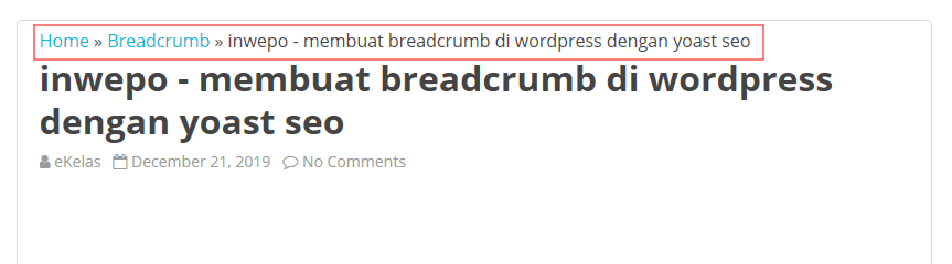 cara membuat breadcrumb di wordpress dengan yoast seo
