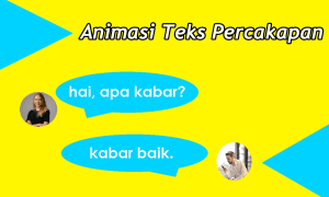 animasi teks percakapan