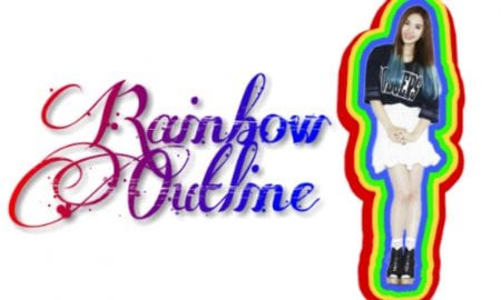 cara Membuat Efek Rainbow Outline