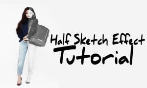 half sketch effect tutorial