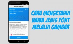 cara mengetahui jenis font pada foto