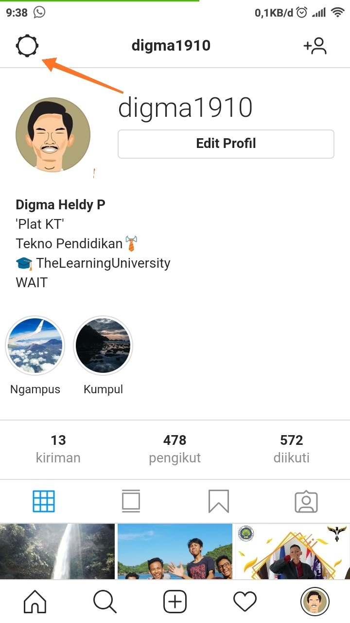 Tampilan Profil Instagram