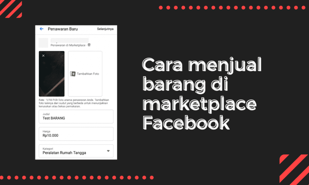 Cara Menjual Barang Di Marketplace Facebook