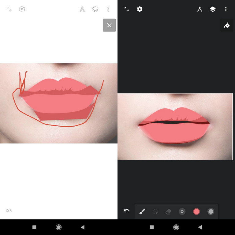 Cara Membaut Vektor Bibir Menggunakan Infinite Design