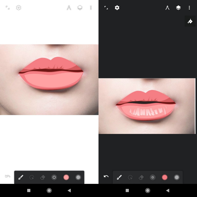 Cara Membaut Vektor Bibir Menggunakan Infinite Design