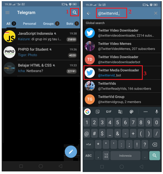 Cara Download Video di Twitter Melalui Telegram