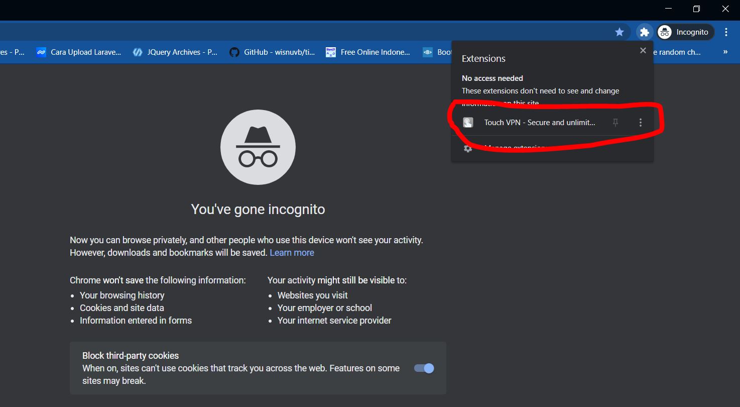 Cara Mengaktifkan VPN di Incognito Mode Google Chrome